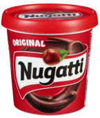 Nugatti Original er laget av blant annet kakao, melk og hasselnøtter; som gir den gode unike Nugatti-smaken. Smaken har vært på markedet siden 1969, men representerer fortsatt ”Matlyst på boks” like sterkt som alltid! Vår største boks, økonomisk for de med ekstra god matlyst